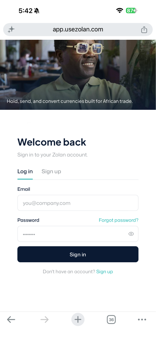 Zolan payment app